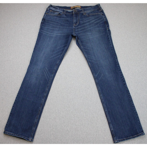 Seven7 Jeans Mens 36 x 34 Blue Slim Straight Leg Cotton Blend Stretch Denim